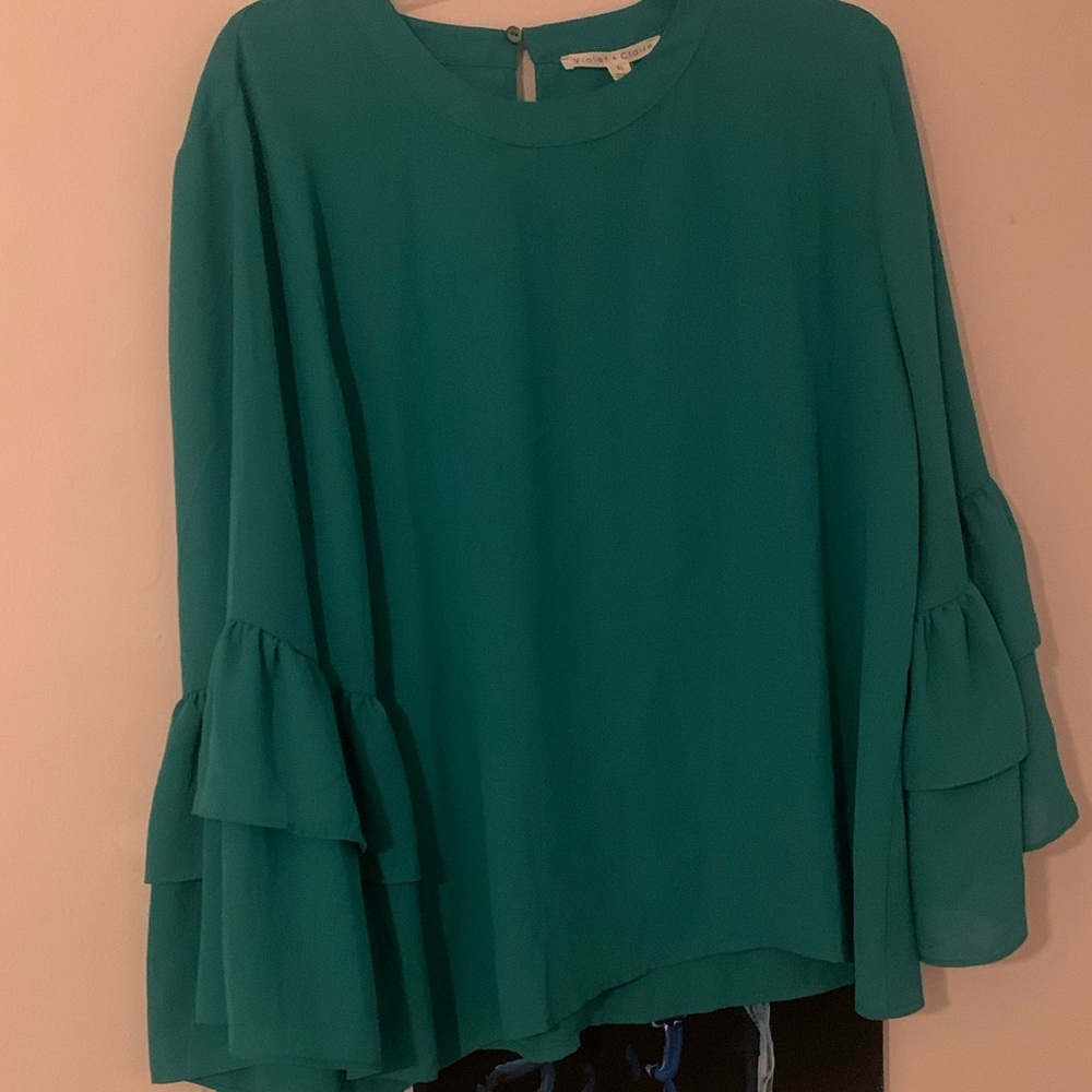 Violet + claire ruffled blouse